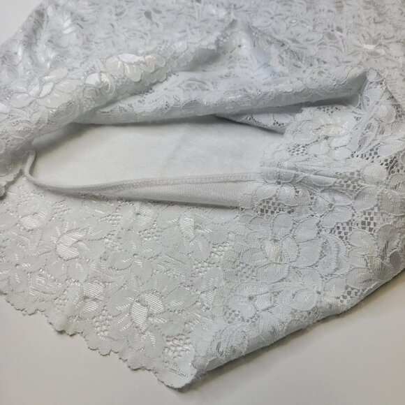 White Lace Tank Top Lace Camisole Wide Straps Lace Top  Sizes M  L  XL - Picture 7 of 11